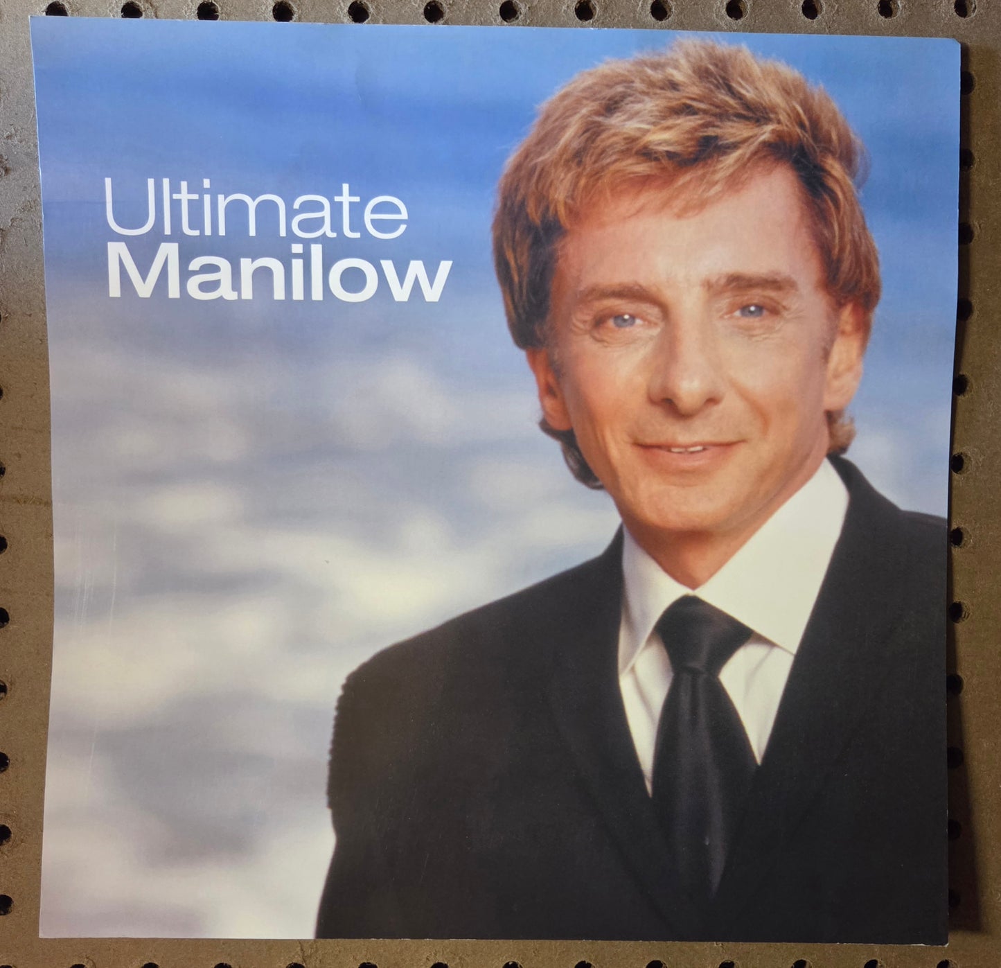 Barry Manilow "Ultimate Manilow" - 2002 Vintage Promotional Double-sided Album Cover Poster Flat
