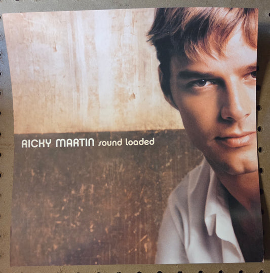 Ricky Martin "Sound Loaded" - 2000 Vintage Promotional Double-sided Album Cover Poster Flat
