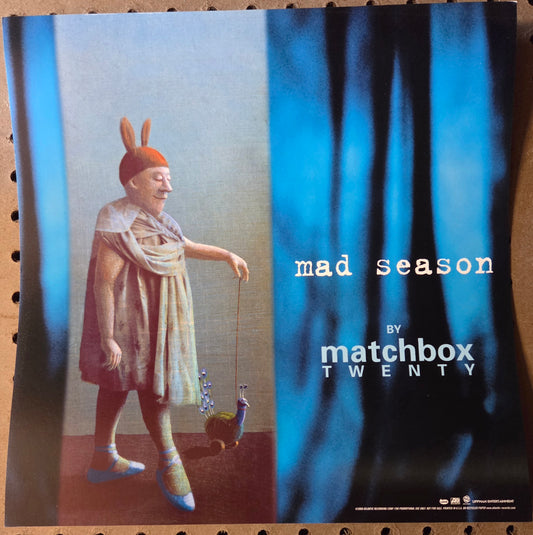 Matchbox Twenty "Mad Season" - 2000 Vintage Promotional Double-sided Album Cover Poster Flat