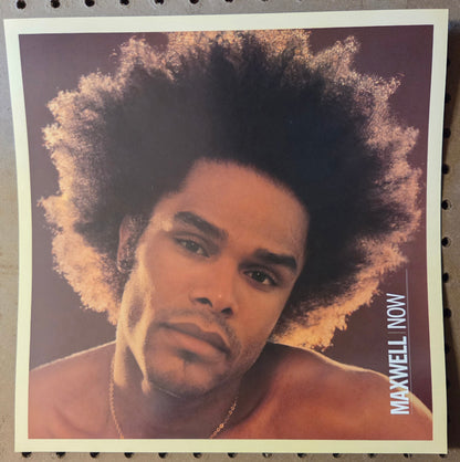 Maxwell "Now" - 2001 Vintage Promotional Double-sided Album Cover Poster Flat