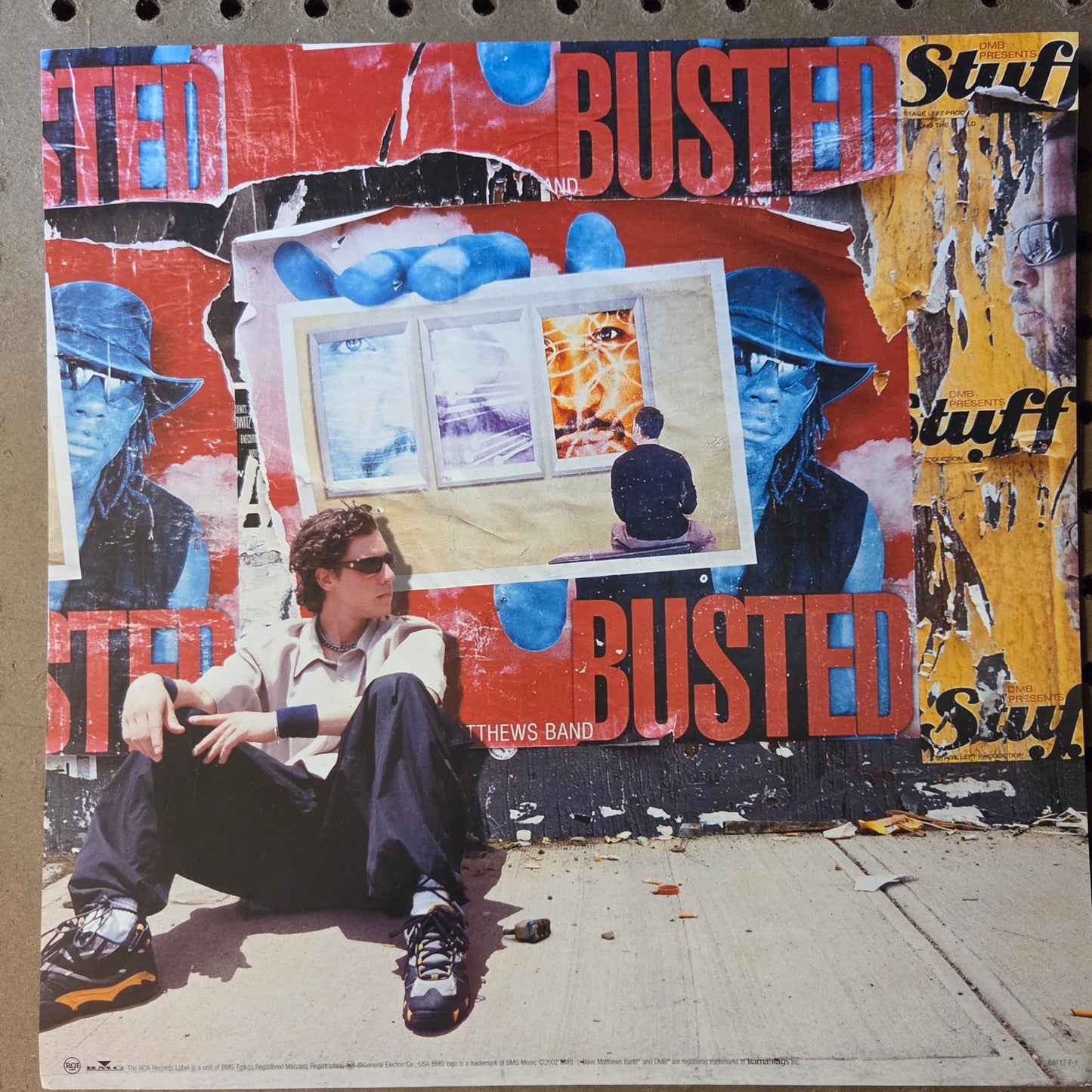Dave Mathews Band "Busted Stuff" - 2002 Vintage Promotional Double-sided Album Cover Poster Flat