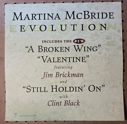 Martina McBride "Evolution" - 1997 Vintage Promotional Double-sided Album Cover Poster Flat