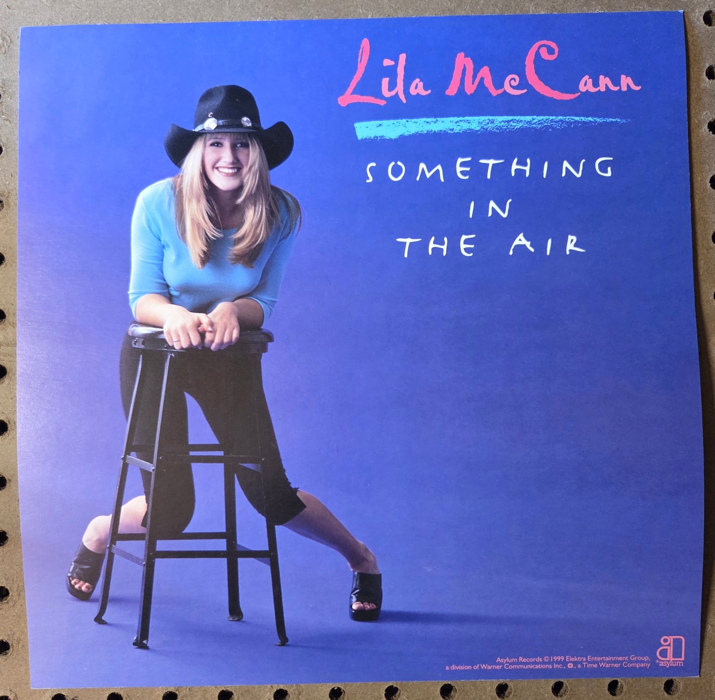 Lila McCann "Something In The Air" - 1999 Vintage Promotional Double-sided Album Cover Poster Flat