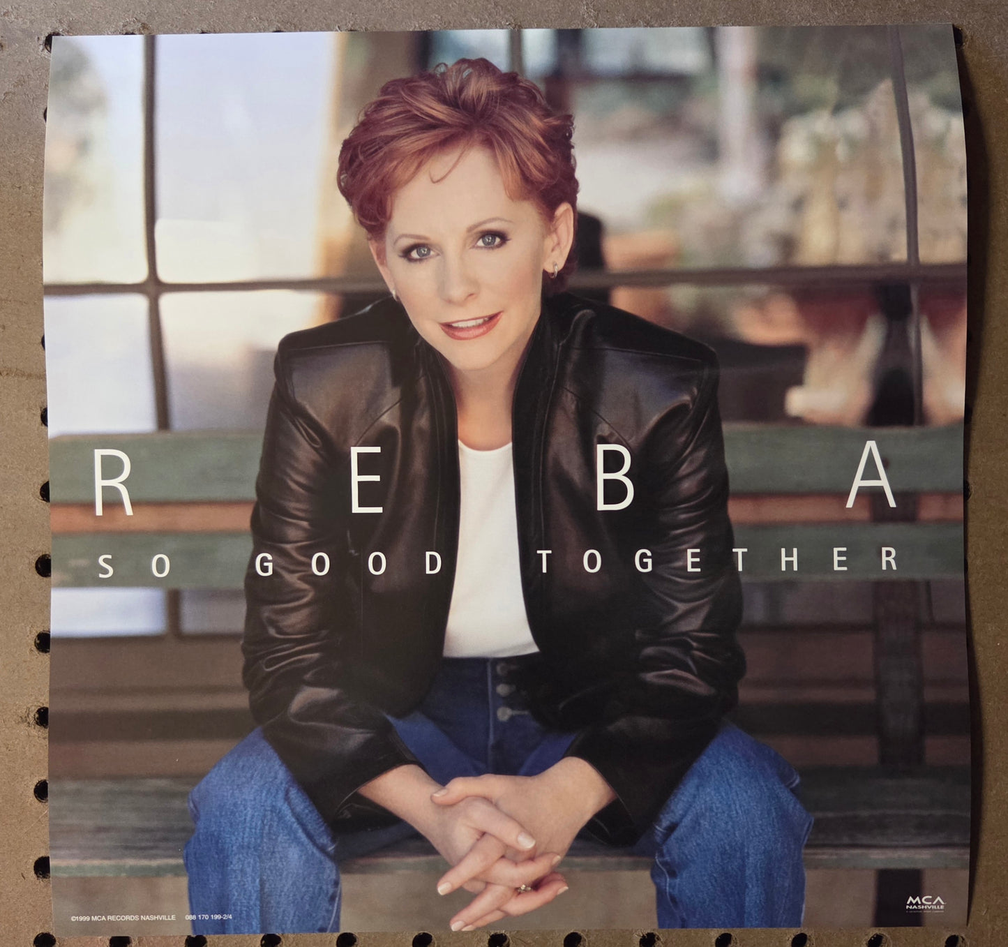Reba McIntyre "So Good Together" - 1999 Vintage Promotional Double-sided Album Cover Poster Flat