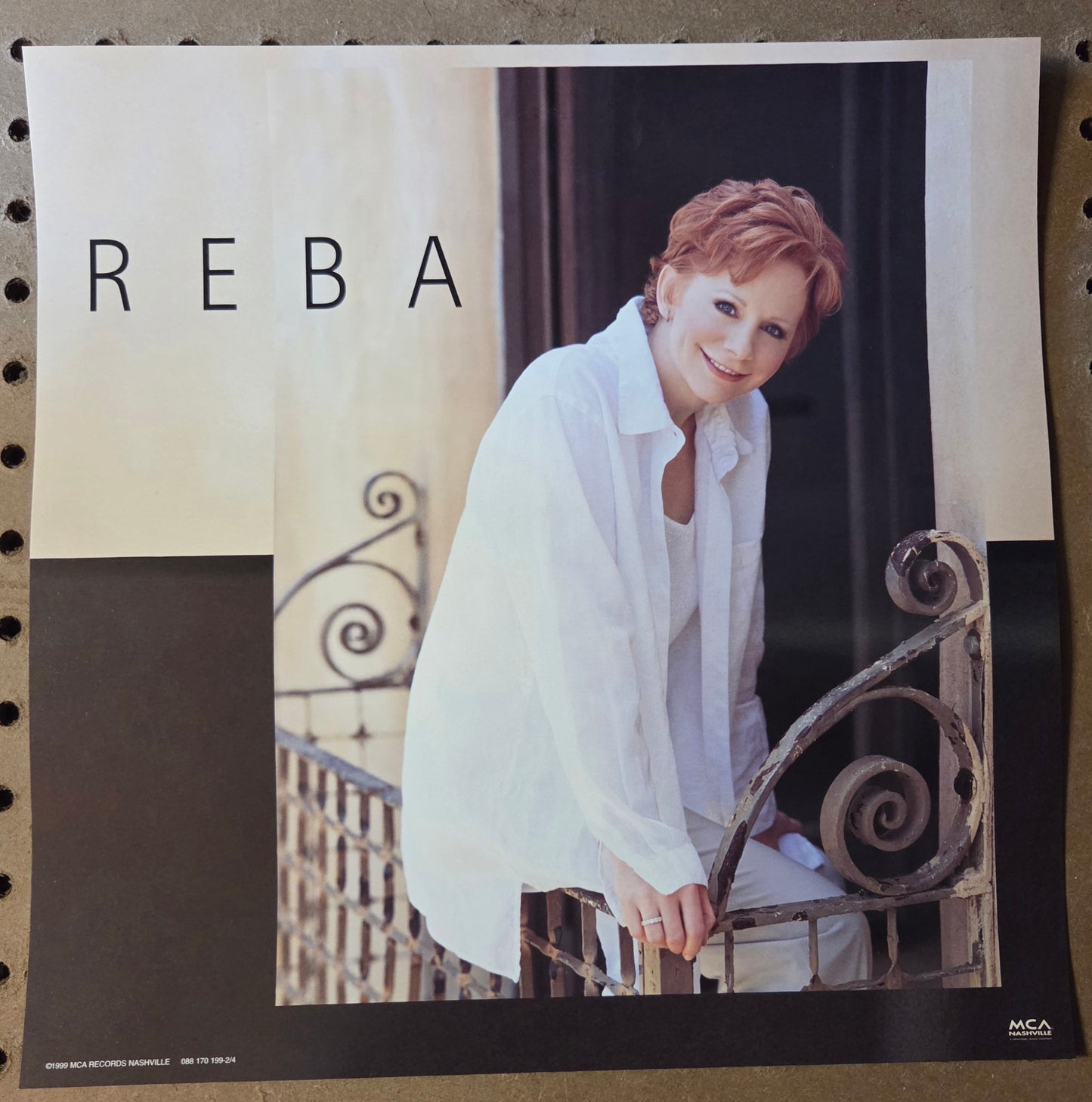 Reba McIntyre "So Good Together" - 1999 Vintage Promotional Double-sided Album Cover Poster Flat