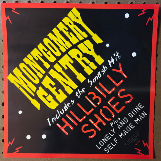 Montgomery Gentry " Tattoos & Scars" - 1999 Vintage Promotional Double-sided Album Cover Poster Flat