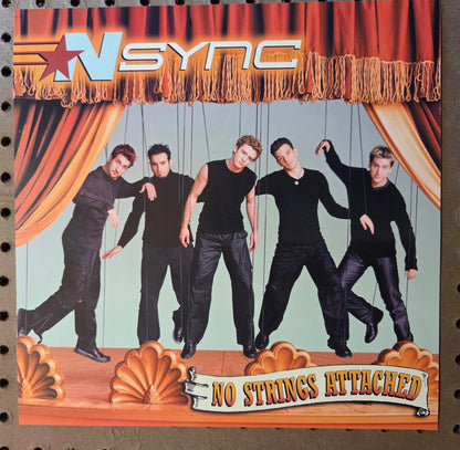 NSYNC "No Strings Attached" - 2000 Vintage Promotional Double-sided Album Cover Poster Flat
