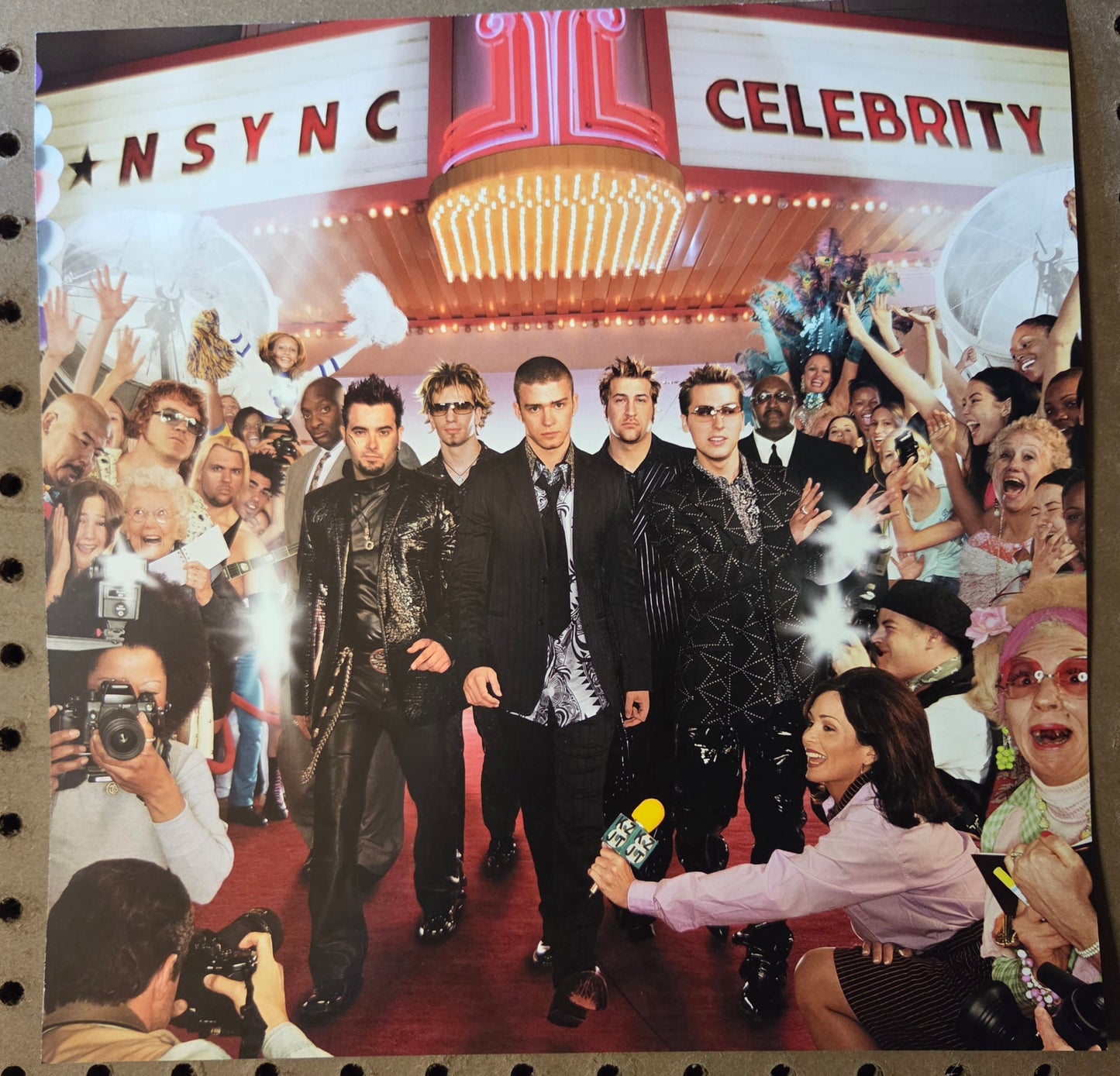 NSYNC "Celebrity" 2001 Vintage Promotional Double-sided Album Cover Poster Flat