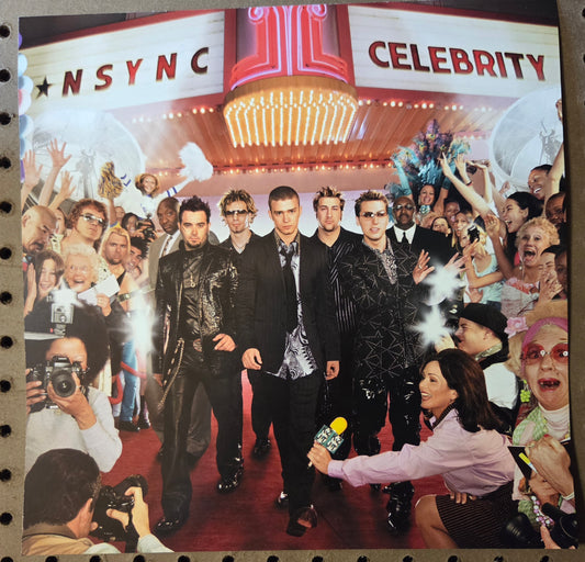 NSYNC "Celebrity" 2001 Vintage Promotional Double-sided Album Cover Poster Flat