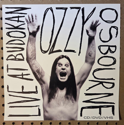 Ozzy "Live at Budokan" - 2002 Vintage Promotional Double-sided Album Cover Poster Flat
