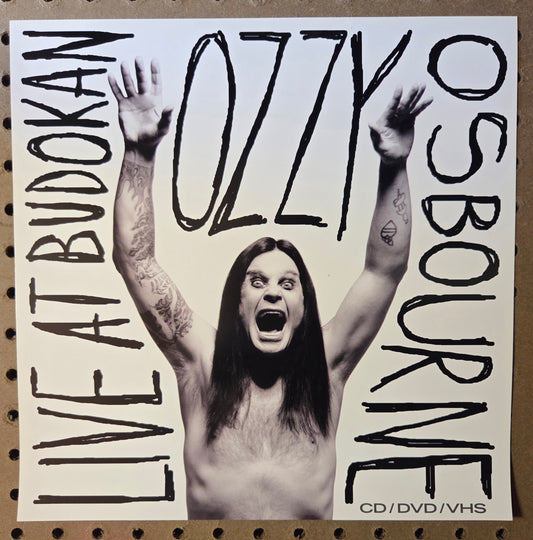 Ozzy "Live at Budokan" - 2002 Vintage Promotional Double-sided Album Cover Poster Flat