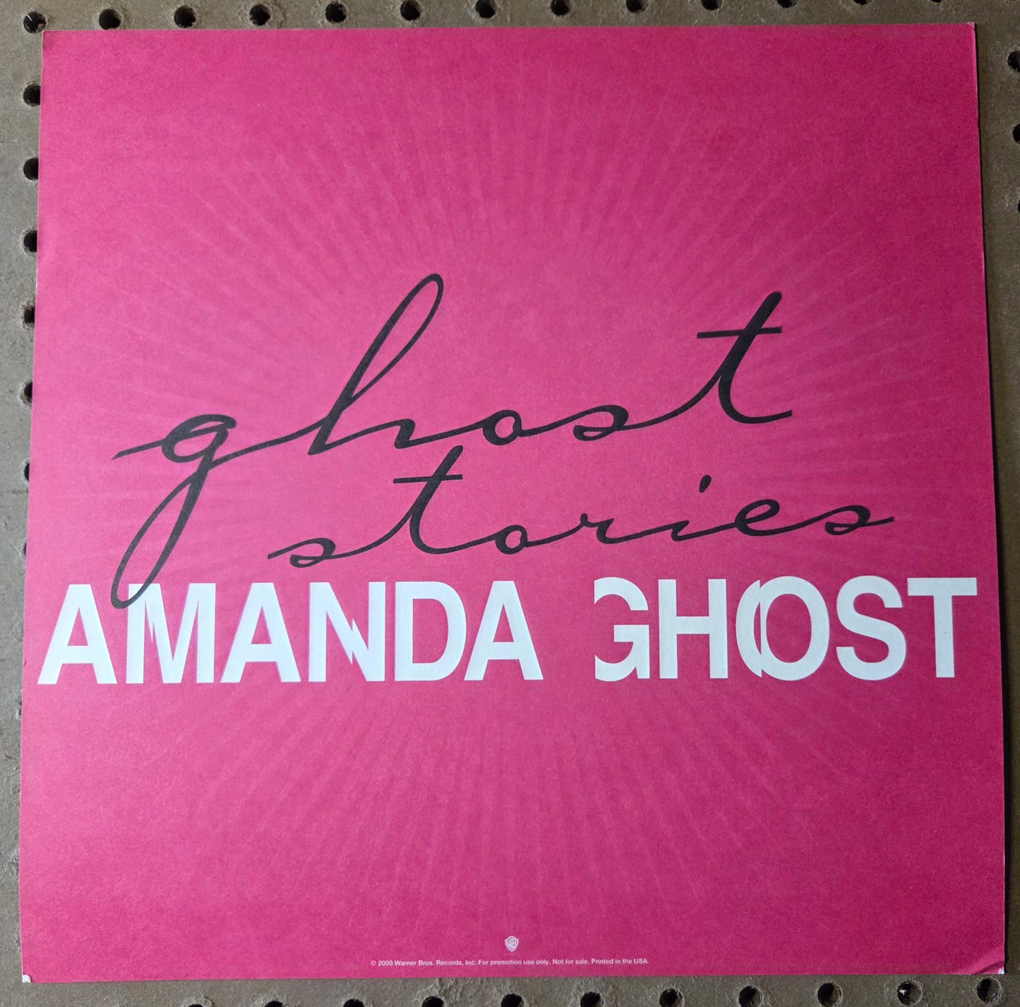 Amanda Ghost - "Ghost Stories" - 2000 Vintage Promotional Double-sided Album Cover Poster Flat
