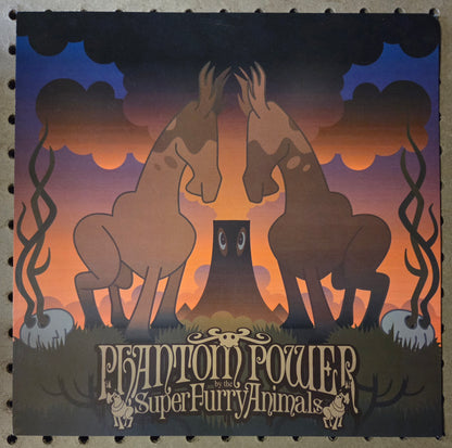 Super Furry Animals "Phantom Power" - 2003 Vintage Promotional Double-sided Album Cover Poster Flat
