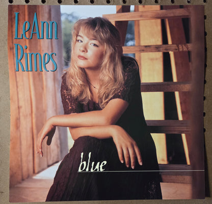 LeAnn Rimes "Blue" - 1996 Vintage Promotional Double-sided Album Cover Poster Flat