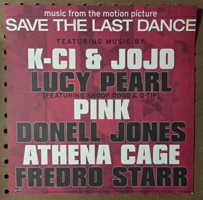 Save the Last Dance Motion Picture Soundtrack - 2001 Vintage Promotional Double-sided Album Cover Poster Flat