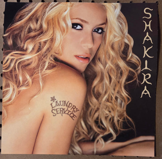 Shakira "Laundry Service" - 2001 Vintage Promotional Double-sided Album Cover Poster Flat