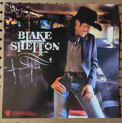 Blake Shelton - 2001 Vintage Promotional Double-sided Album Cover Poster Flat