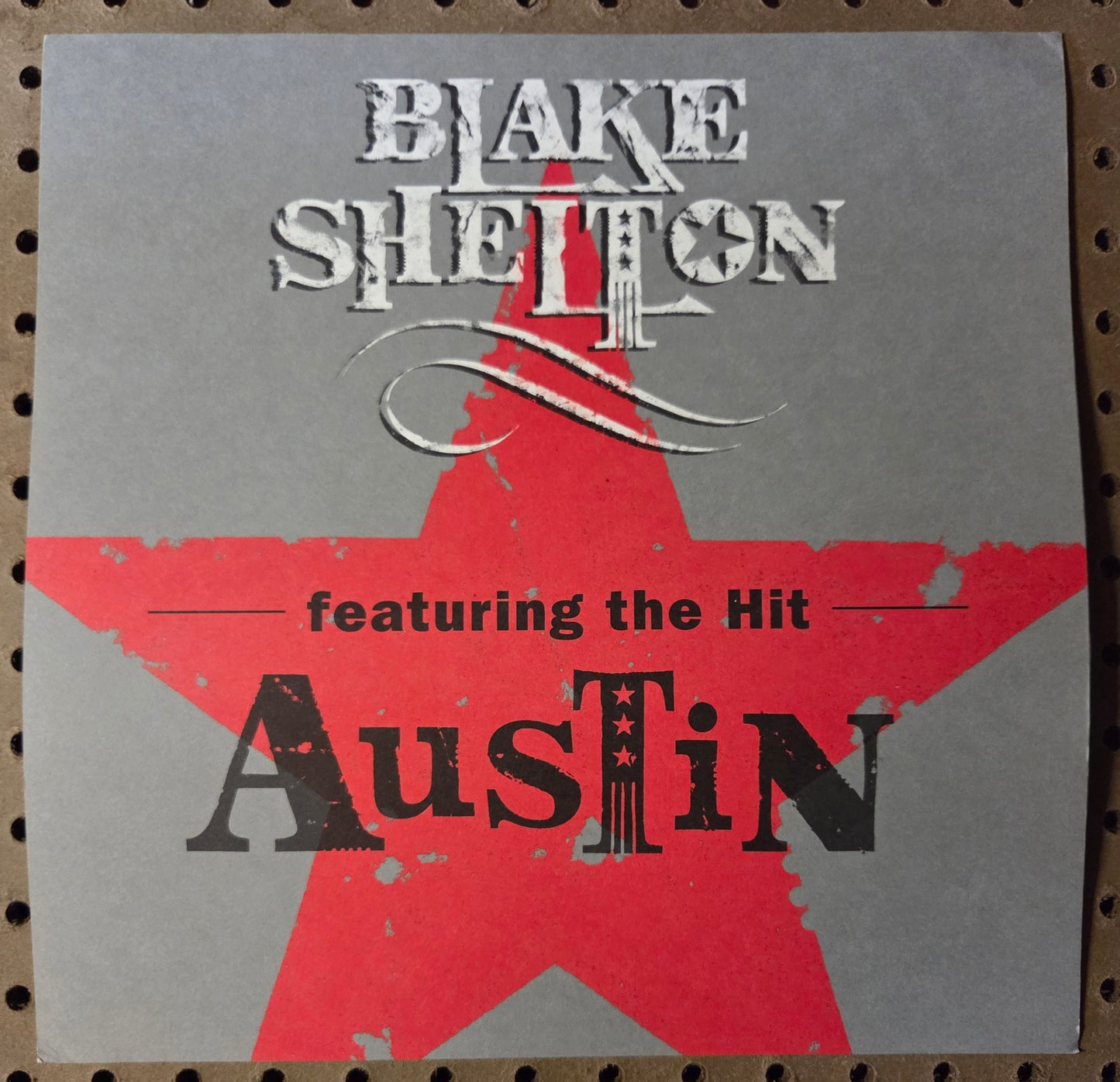 Blake Shelton - 2001 Vintage Promotional Double-sided Album Cover Poster Flat