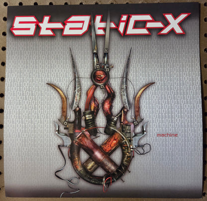 Static-X "Machine" - 2001 Vintage Promotional Double-sided Album Cover Poster Flat