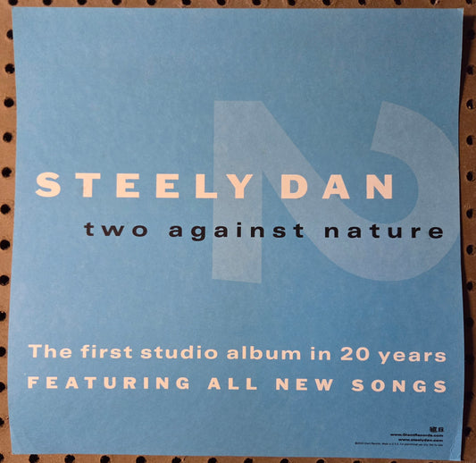 Steely Dan "Two Against Nature" - 2000 Vintage Promotional Double-sided Album Cover Poster Flat