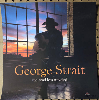 George Strait "The Road Less Traveled" - 2001 Vintage Promotional Double-sided Album Cover Poster Flat