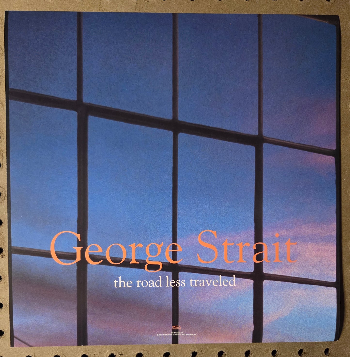 George Strait "The Road Less Traveled" - 2001 Vintage Promotional Double-sided Album Cover Poster Flat