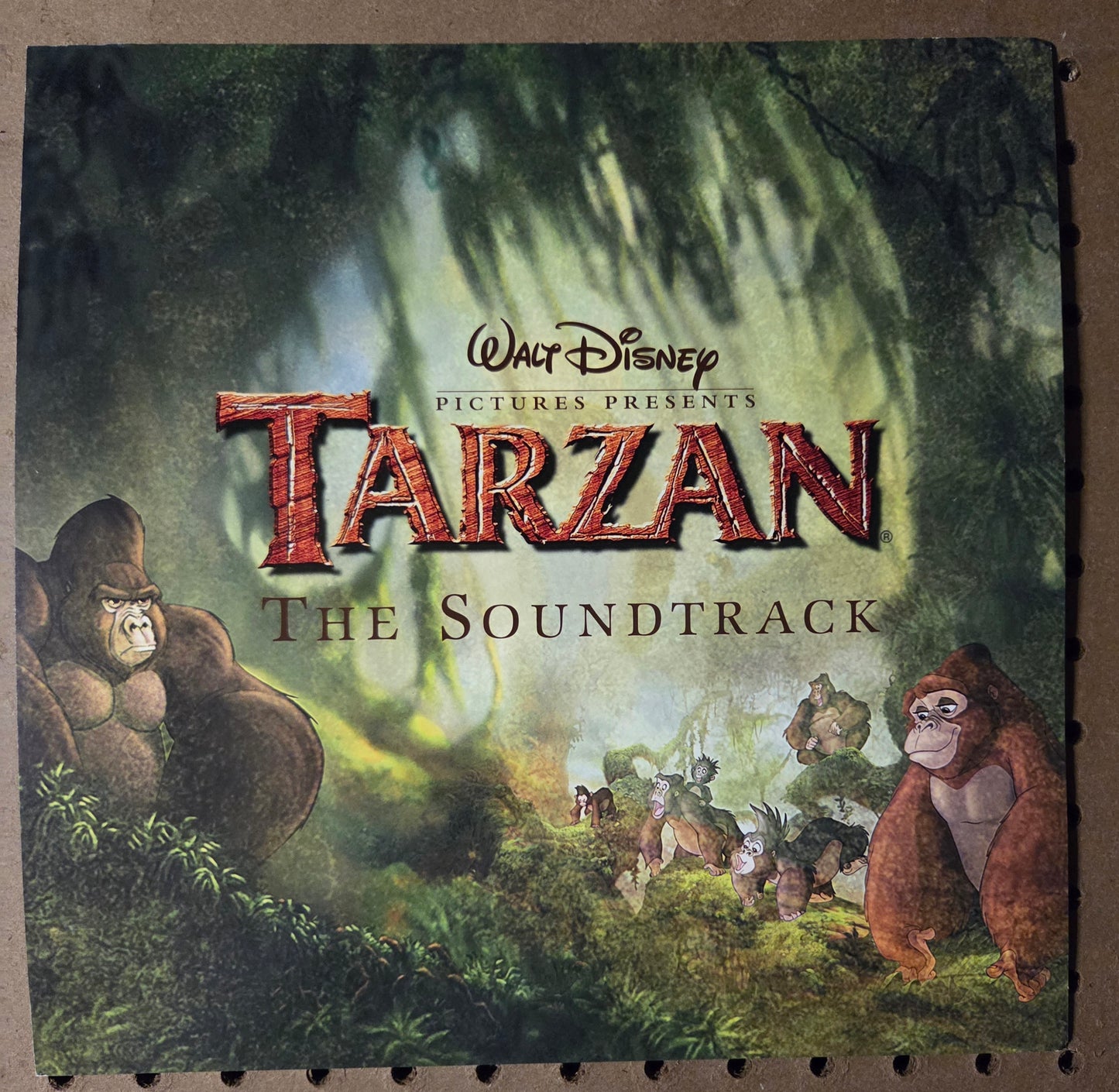 Tarzan original soundtrack - 1999 Vintage Promotional Double-sided Album Cover Poster Flat