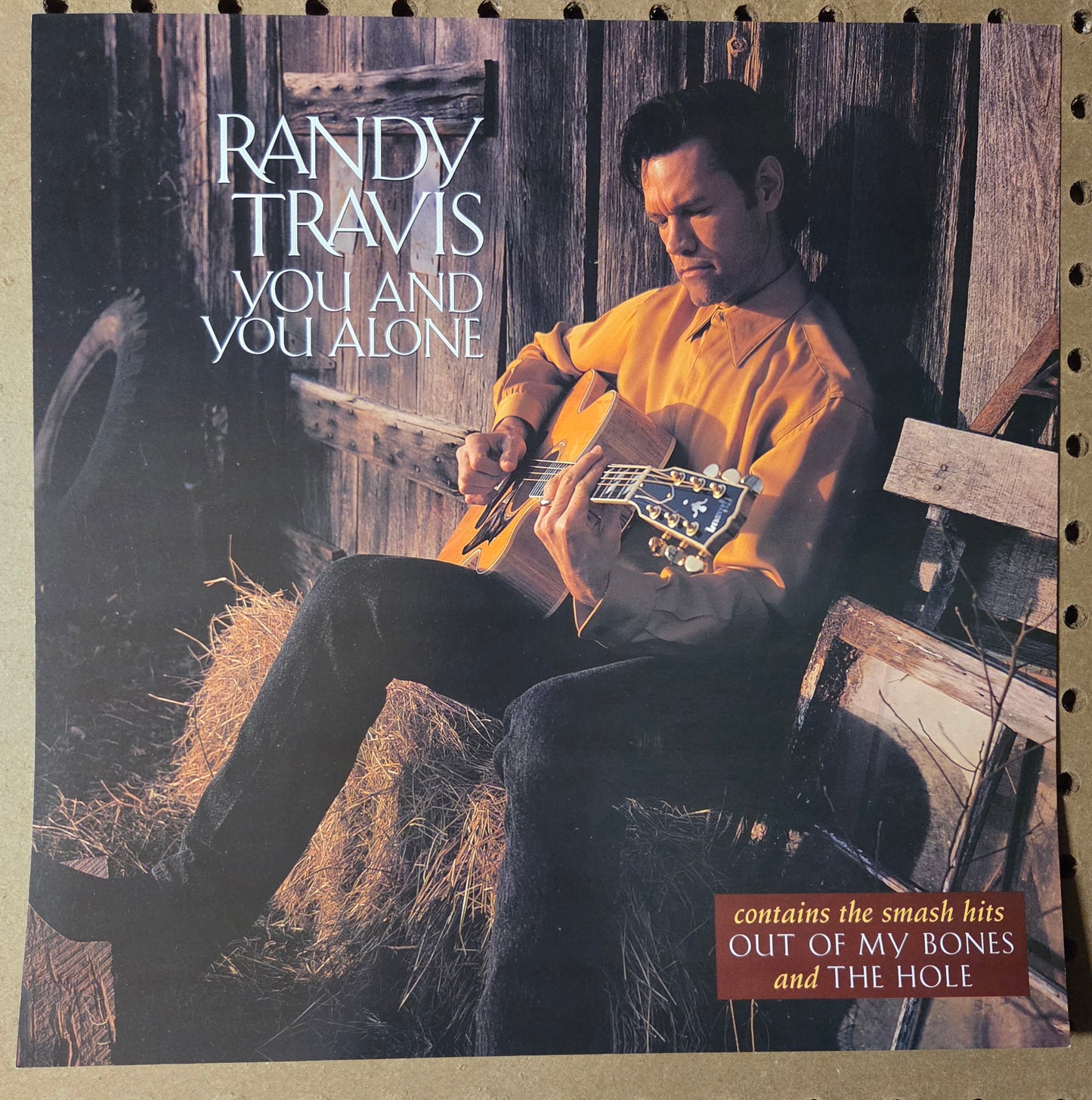 Randy Travis "You and You Alone" - 1998 Vintage Promotional Double-sided Album Cover Poster Flat