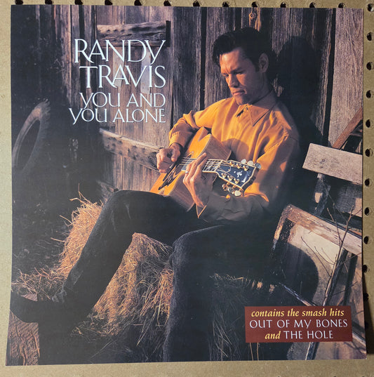 Randy Travis "You and You Alone" - 1998 Vintage Promotional Double-sided Album Cover Poster Flat
