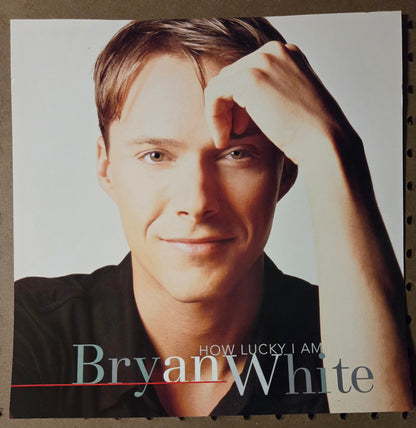 Bryan White "How Lucky I am" - 1999 Vintage Promotional Double-sided Album Cover Poster Flat