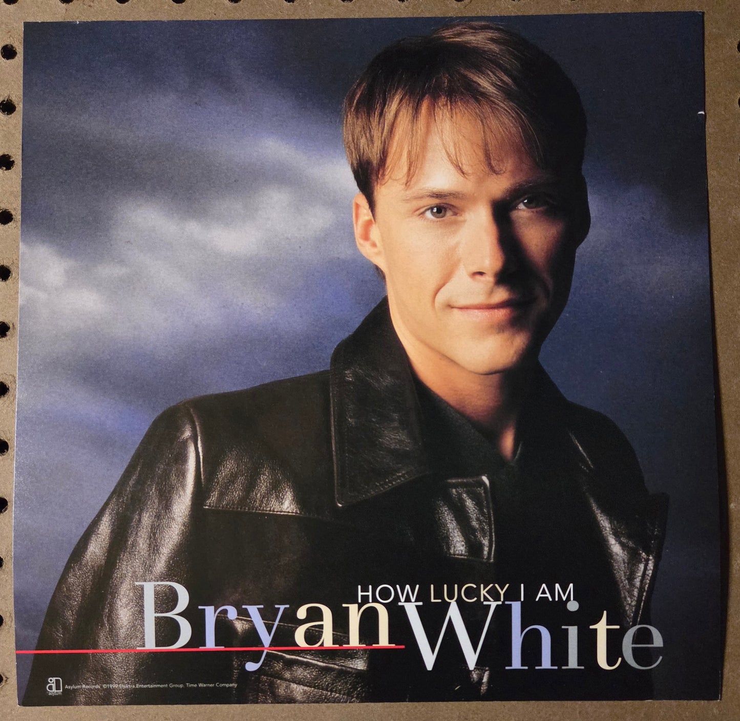Bryan White "How Lucky I am" - 1999 Vintage Promotional Double-sided Album Cover Poster Flat