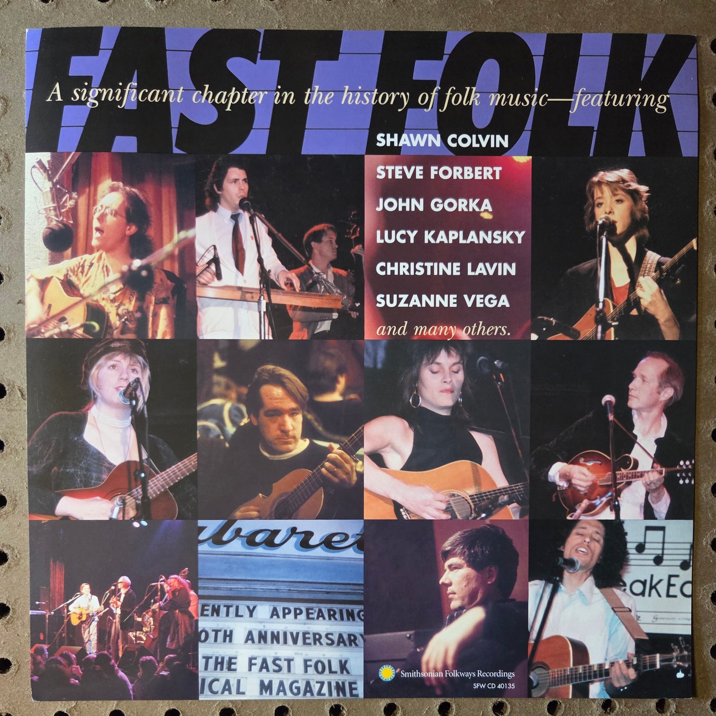 Fast Folk: A Community of Singers & Songwriters - 2002 Vintage Promotional Double-sided Album Cover Poster Flat