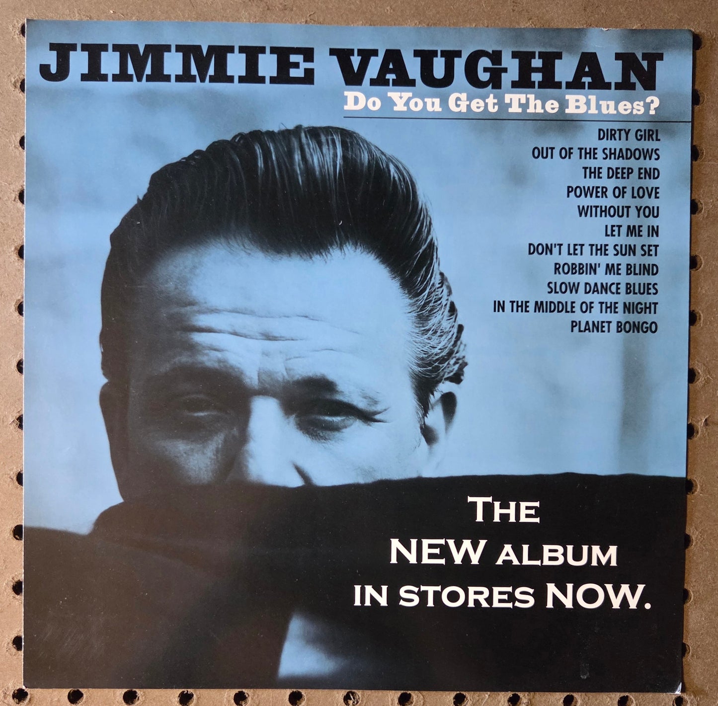 Jimmie Vaughan "Do You Get the Blues?" - 2001 Vintage Promotional Double-sided Album Cover Poster Flat