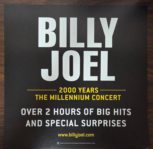 Billy Joel 2000 Years: The Millennium Concert - 2000 Vintage Promotional Double-sided Album Cover Poster Flat