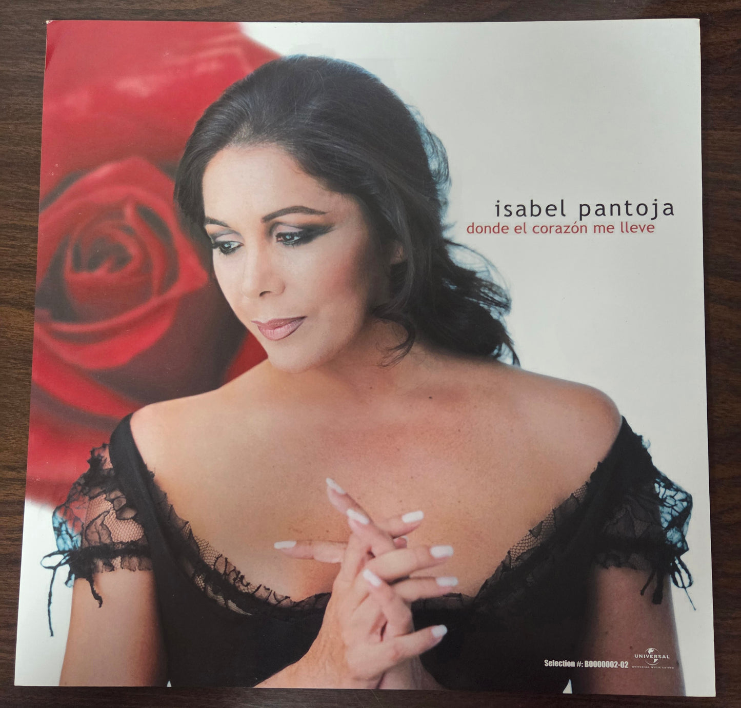 Isabel Pantoja "Donde el Corazón Me Lleve" - 2002 Vintage Promotional Double-sided Album Cover Poster Flat