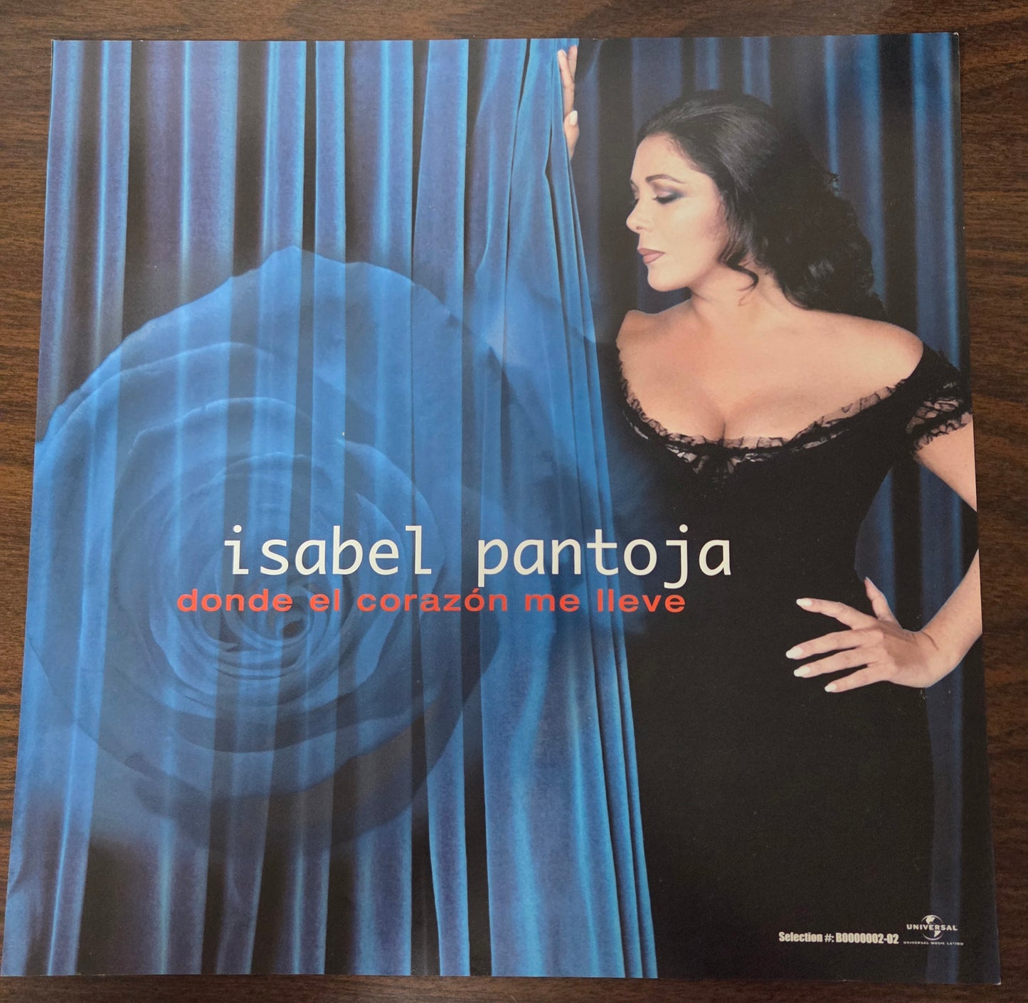 Isabel Pantoja "Donde el Corazón Me Lleve" - 2002 Vintage Promotional Double-sided Album Cover Poster Flat