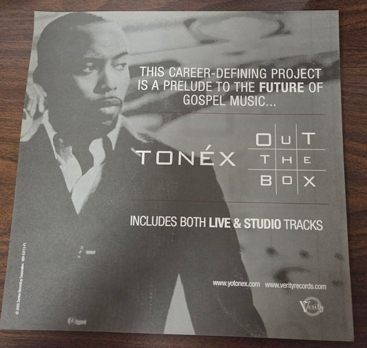 Tonéx "Out The Box" -  2004 Vintage Promotional Double-sided Album Cover Poster Flat