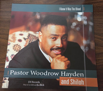 Pastor Woodrow Hayden & Shiloh "I Know It Was The Blood" - 2001 Vintage Promotional Double-sided Album Cover Poster Flat