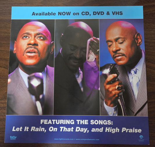 Bishop Paul S. Morton "Let It Rain" - 2003 Vintage Promotional Double-sided Album Cover Poster Flat
