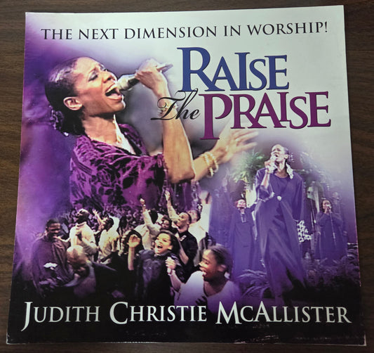 Judith Christie McAllister "Raise the Praise" - 2003 Vintage Promotional Double-sided Album Cover Poster Flat
