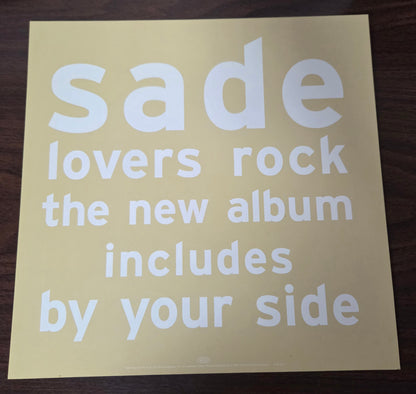 Sade "Lovers Rock" - 2000 Vintage Promotional Double-sided Album Cover Poster Flat