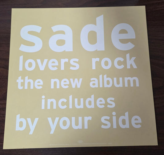 Sade "Lovers Rock" - 2000 Vintage Promotional Double-sided Album Cover Poster Flat