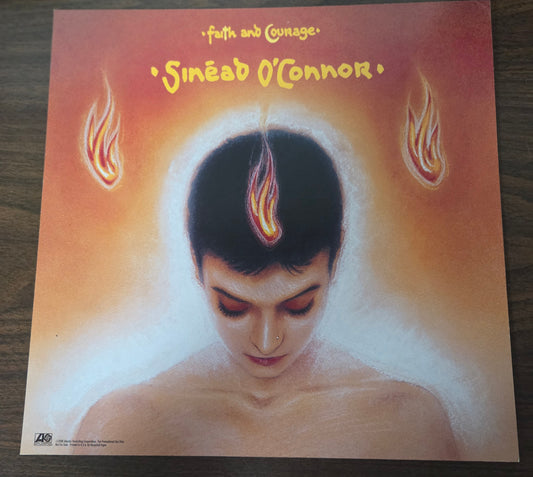 Sinéad O'Connor "Faith and Courage" - 2000 Vintage Promotional Double-sided Album Cover Poster Flat