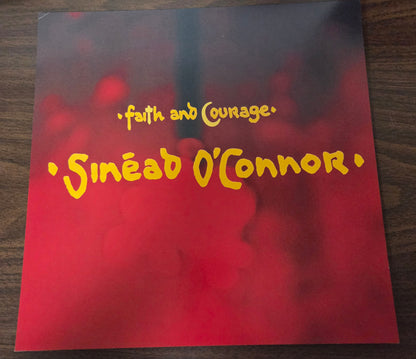 Sinéad O'Connor "Faith and Courage" - 2000 Vintage Promotional Double-sided Album Cover Poster Flat