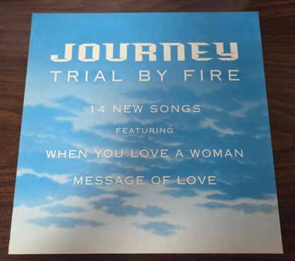 Journey "Trial by Fire" - 1996 Vintage Promotional Double-sided Album Cover Poster Flat