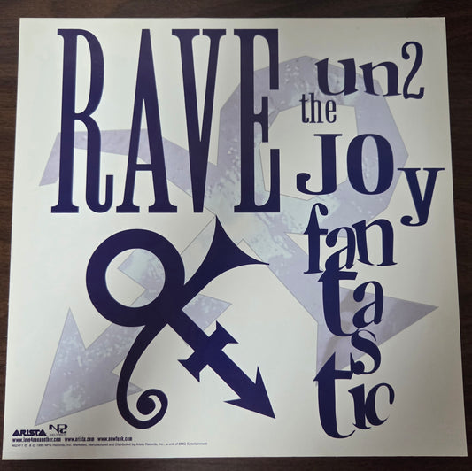 Prince "Rave Unto the Joy" - 1999 Vintage Promotional Double-sided Album Cover Poster Flat