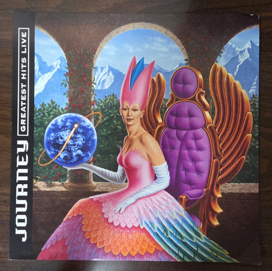 Journey Greatest Hits Live - 1998 Vintage Promotional Double-sided Album Cover Poster Flat