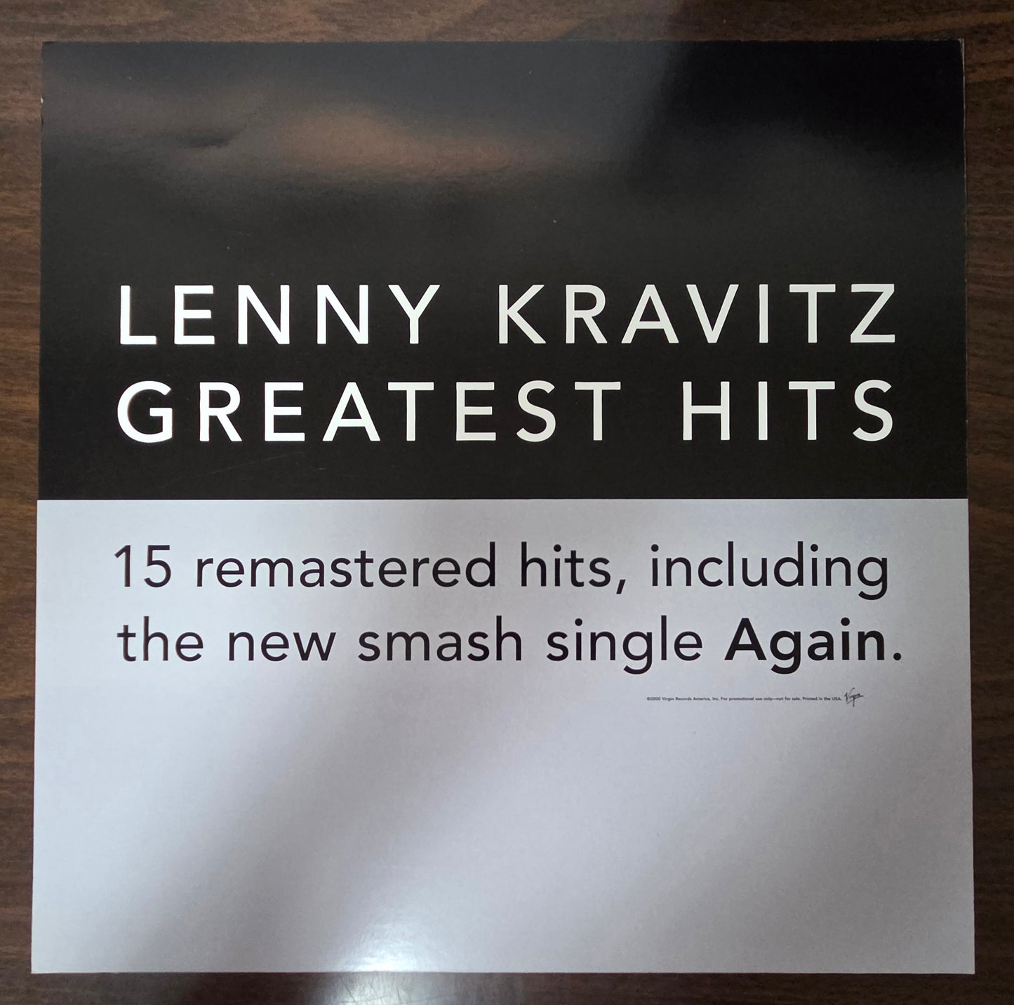 Lenny Kravitz Greatest Hits - 2000 Vintage Promotional Double-sided Album Cover Poster Flat