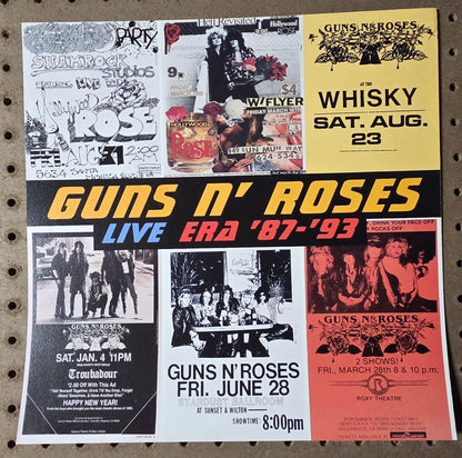 Guns N' Roses "Live Era '87-'93" - 1999 Vintage Promotional Double-sided Album Cover Poster Flat
