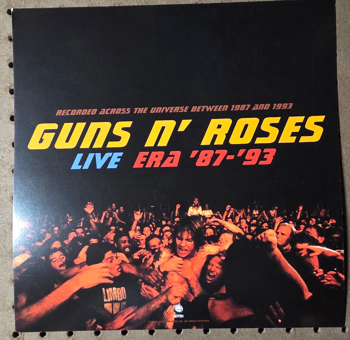 Guns N' Roses "Live Era '87-'93" - 1999 Vintage Promotional Double-sided Album Cover Poster Flat